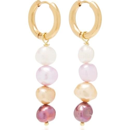 DM Elegant Women Temperament Pearl Accessories Earrings Colourful Exquisite Drop Pendientes Oorbellen Ladies High Jewelry 2020