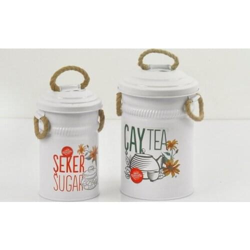 2 size TEA CANDY BUCKET storage bucket enclosure box