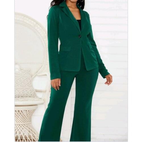 Color Casual Suit Womens Suit Office Two-piece Long-sleeved Suit Jacket Trousers Autumn Two-piece Streetwear Womens Clothing
