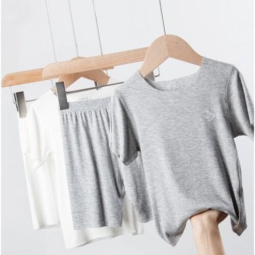 Summer Cotton Pijama Infantil Short-sleeved Baby Girl Clothes Suit Cartoon Children Clothing Kids Pajamas Toddler Boys Sleepwear