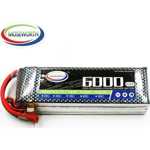 3S 11.1V 6000mAh 40C RC Toys LiPo Lithium Battery For MOSWORTH Helicopter Car Boat Truck Drone Quadcopter Airplane Batteries NEW