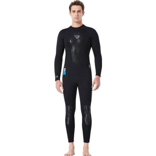DIVE & SAIL 3MM neoprene wetsuit men one-piece Scuba diving suit long sleeve surfing spearfishing snorkeling Winter swimsuit