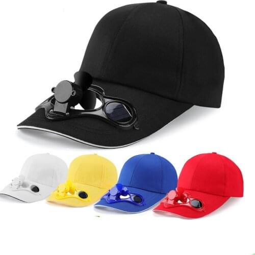 New Novelty Unisex Hat Fan Cooling Camping Hiking Sport Summer Baseball Outdoor Travel Cap with Solar Fan adult