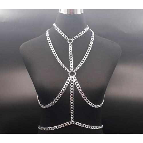 New design Punk luxury chunky chain Bikini Exclusive Heavy Custom Summer Style Body Chain BY0014