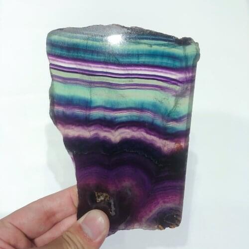 Natural Crystals Quartz Rainbow Fluorite Plate Specimen Energy Reiki Stone Room Home Aquarium Decoration Accessories Gemstone