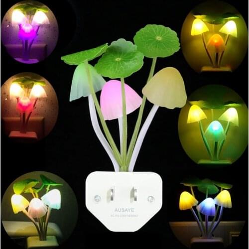 Romantico Led Night Light Control Mini Sensore A Fungo Plug-In Indoor Home Night Light Decorazione In Stile Cinese