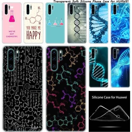 Luxury Silicone Case Biology Chemistry DNA for Huawei NOVA 3 3i 5 5i P20 P30 Pro P9 P10 P8 Lite 2017 P Smart Z Plus 2019 Fashion