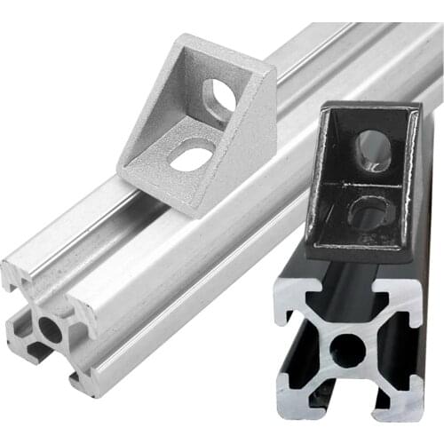 1 Piece Euro-Standard Corner Connector 2020 Series Corner Bracket Gusset for T Slot 6mm 2020 Series Aluminum Extrusion Profile