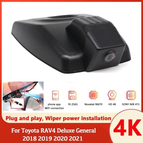 HD 4K 2160P Easy Installation Car dvr Video Recorder Dash Cam Camera For Toyota RAV4 Deluxe General Models 2018 2019 2020 2021