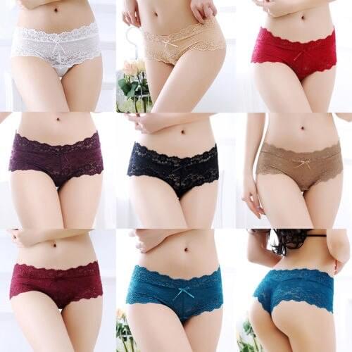 Womens Sexy Lace Floral Panties Ladies Underwear G-string Thongs Briefs Knickers Low-rise Intimate Clothing