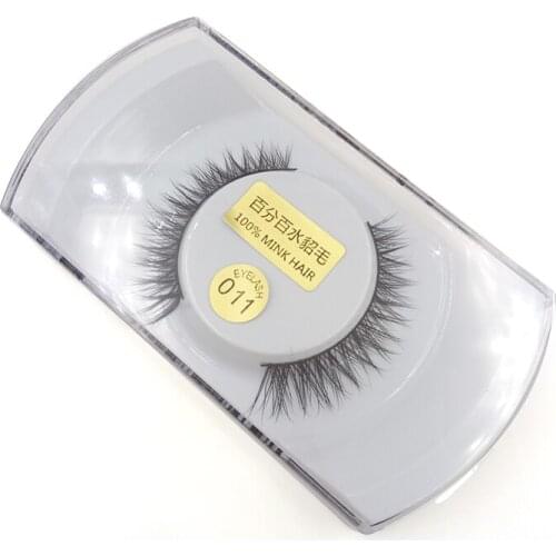 1 Pair 3D 100% Mink Hair False Eyelashes New Fashion Handmade Eyelashes Eye Beauty Tools