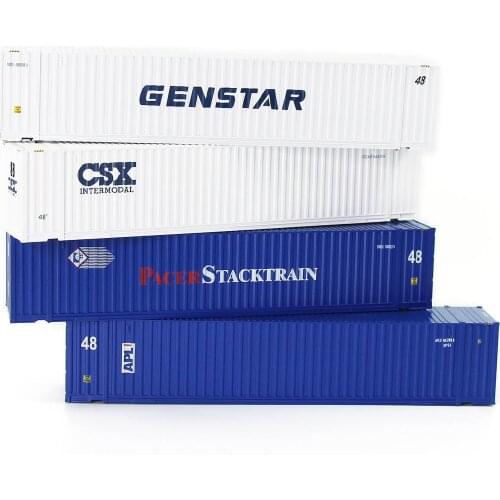 1pc HO Scale 1:87 48ft Shipping Container 48ft Containers Freight Car Model Trains Lot C8748 Railway Modeling