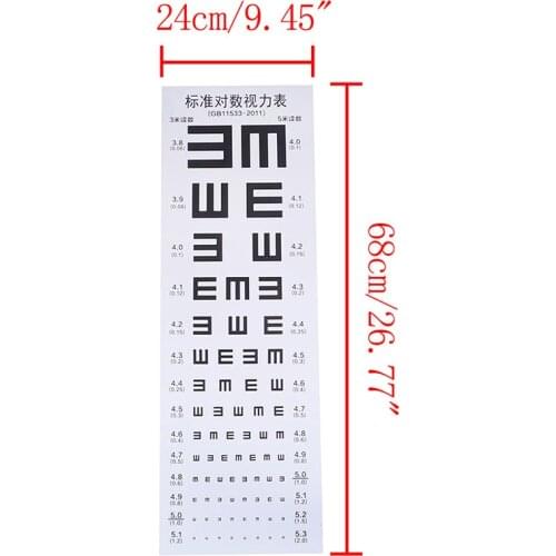 1pcs Standardized Eye Chart Visual Testing Chart For Hospital
