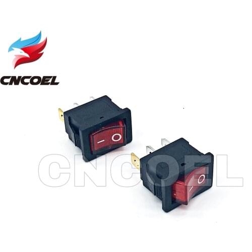 10pcs/lot Red Push buton switch with LED light 15*21mm 3PIN ON/OFF Boat Rocker Switch 6A 250VAC/10A 125VAC Micro Switch