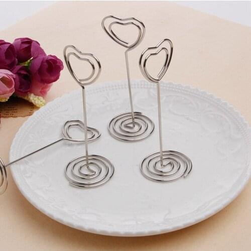 10Pcs Wedding Favors Place Card Holder Table Photo Memo Number Name Clips Base K1MF