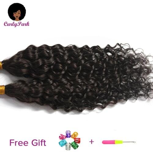 CURLYPARK Deep Curly Human Braiding Hair Bulk Brazilian Remy 100% Human Hair Extension No Weft Curlypark Hair Bulk