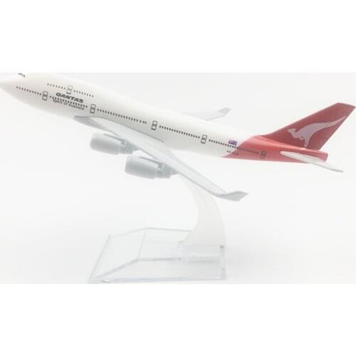 16cm Australia Qantas Airlines Boeing 747 Metal Airplane Model Diecast Qantas B747 Airplane Model 1:400 Decoration Gift Toys
