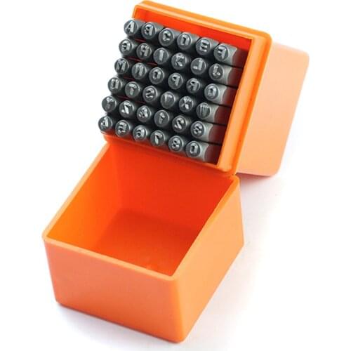 36 Pcs Stainless Steel Letter Number Stamps Punch Set Hardened Metal Leather Craft Stamp Tools Kit MAZI888