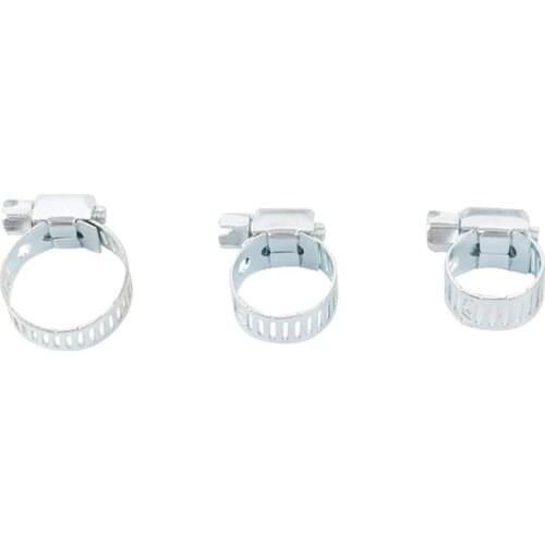 5 Pcs Iron Drive Hose Clamp 1/2" 5/8" 3/4" Pipe Connection Fastening Clips Adjustable Tube Line Fixed Fasterner Buckles