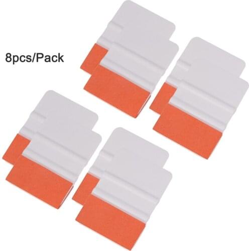 EHDIS 8pcs Car Wrap Vinyl Suede Felt Scraper Squeegee Carbon Fiber Film Window Foil Tint Tools Pimple Cleaning Sticker Remover