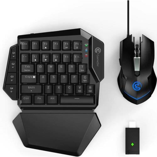 GameSir VX Single Hand Wireless Gaming Keyboard Mouse Combo Adapter PS4 Console Controller for PlayStation 4/Xbox/Switch/PC