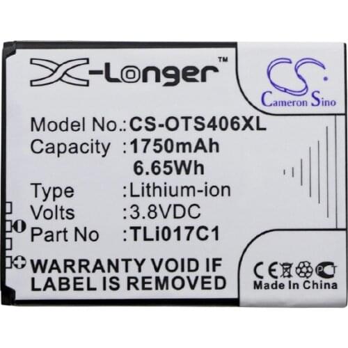 CameronSino for ALCATEL One Touch Pop 3 4.5 One Touch Streak OT-4060 OT-4060A OT-5017 OT-5017D OT-5019 TLi017C1 battery