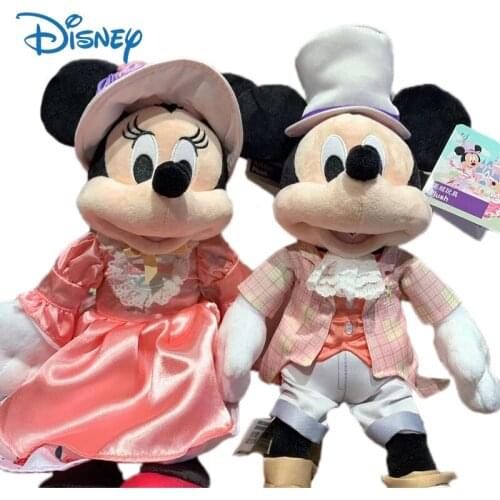 Disney Genuine Mickey Minnie Mouse Plush Toys Spring Series Action Figure Kawaii Decor Cute Anime Figures Stuffed Dolls Gifts