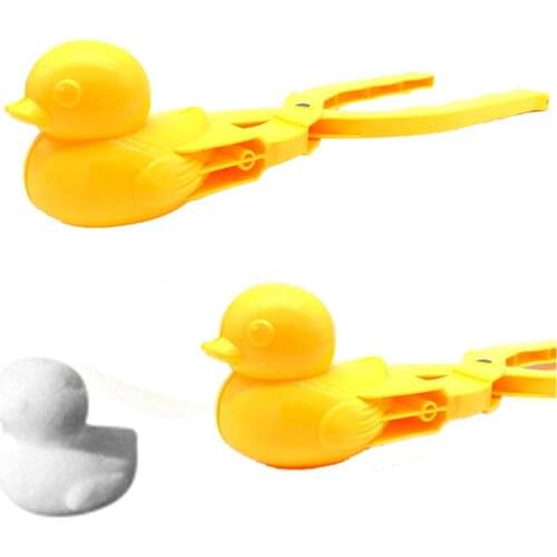 Winter Snowball Maker Clip for Kids Duck Shape Outdoor Sand Snow Ball Mold Toys Snowball Fight for Children CLH@8