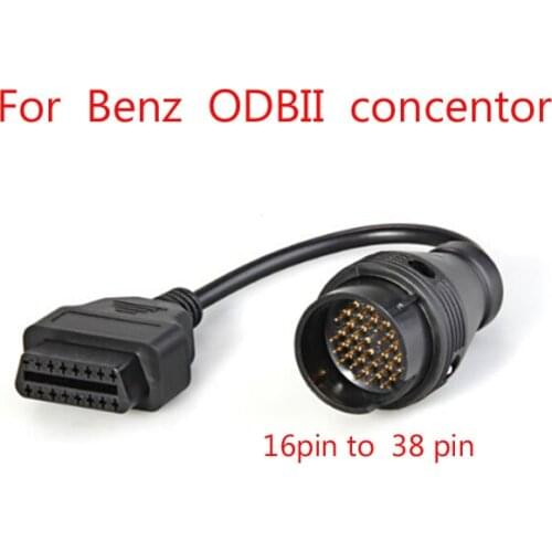 For Mercedes Benz MB OBD Connect 38 Pin Male to OBD2 OBDII DLC 16 Pin 16pin Female Connection Adapter Cables Diagnostic cable
