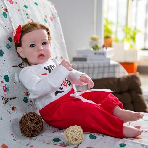 Cute 20 Inch Silicone Reborn Baby Doll 51 CM Lifelike Princess Newborn Doll Bonecas For Childrens Day Gifts