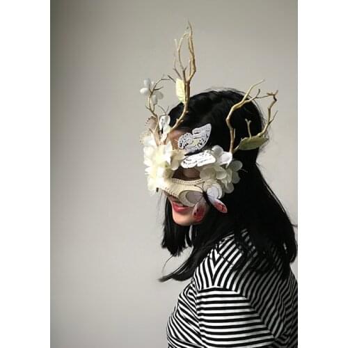 Branch Butterfly Mask Dance Mask Halloween Cosplay Party Mask Christmas Stage Catwalk Exaggerated Headwear