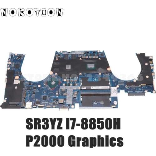 NOKOTION For HP ZBOOK 15 G5 Laptop Motherboard I7-8850H CPU P2000 4GB Graphics DA0XW2MBAG0 L28699-601 L28699-001