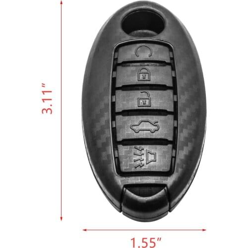 Matte Black Car Key Case Brand New Easy To Install For Nissan Infiniti 5 Button