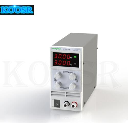 KPS303DF 0-30V/0-3A 110V-220V 0.01V/0.001A EU LED Mini Adjustable Digital DC power supply mA display FOr US/EU/AU Plug