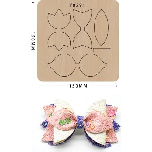 New Wood Mould Cutting Mold For 2021 DIY Bow Handmade Scrapbook Decorative Mold Fits Sizzix Big Shooter