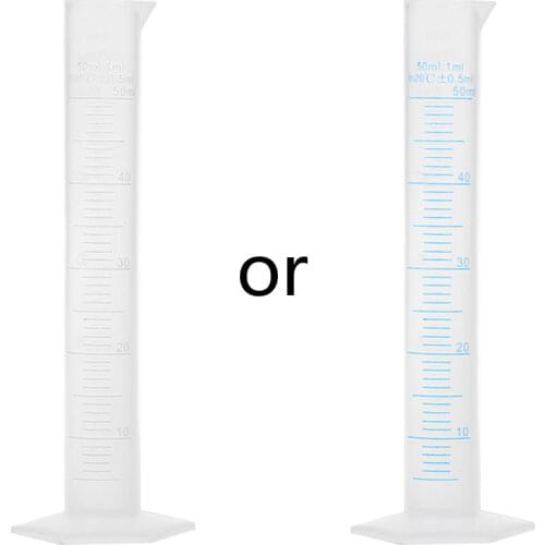50mL Measuring Cylinder Laboratory Test Graduated Liquid Trial Tube Jar Tool New