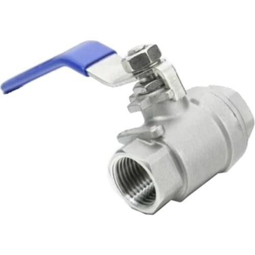 Stainless Steel SS304 Full Port Ball Valve 1/4" 3/8" 1/2" 3/4" 1" 1-1/4" 1-1/2" Female BSPT