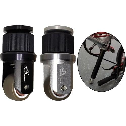 Portable Folding Bike Auxiliary Roller Easy Pushing Wheel Assistor Wheel For Bicycle Seat Tube Inner 28-32mm Seat Post Sliding