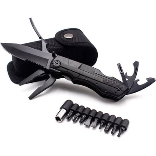 Dropship Pliers Folding Knife Multitool Screwdriver Bit Wire Stripper Set Portable Outdoor Survival Bottle Opener Hand Tools