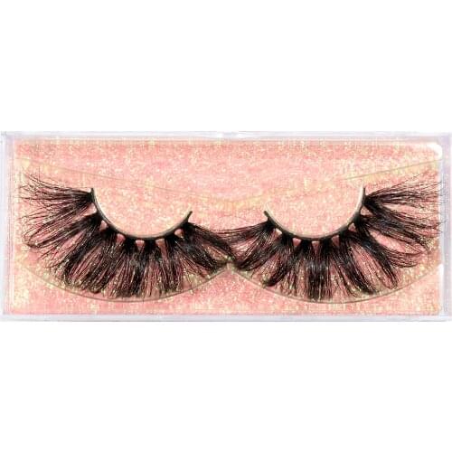 HEYME Eyelashes 28mm 3D Mink Lashes Dramatic Fluffy Soft Wispy Volume Thick Long False Eyelash Reusable Cross Eyelash Extension