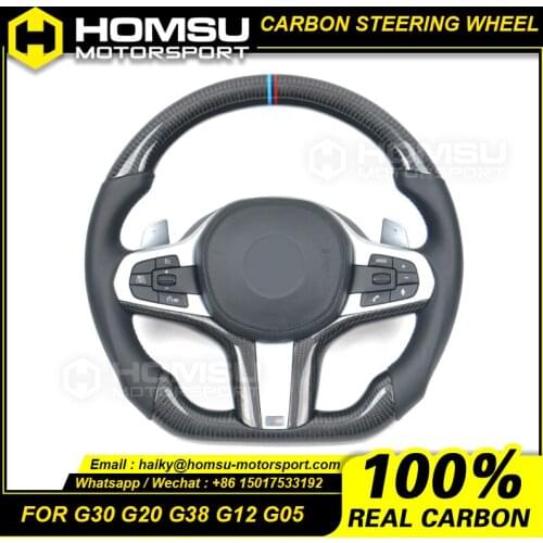 Custom Alcantar carbon fiber steering wheel For bmw 2020 G30 G20 G38 G12 G05 racing wheel convertible