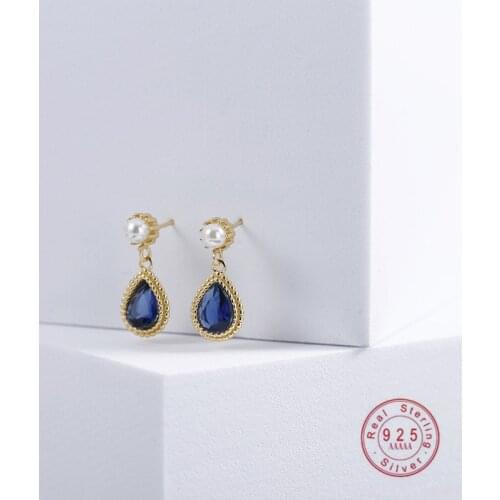 HI MAN 925 Sterling Silver Plated 14K Gold Japanese Pearl Zircon Drop Earrings Women High Quality Elegant Dating Jewelry