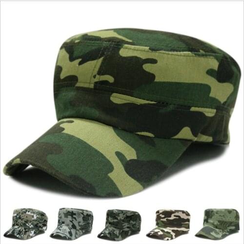 Military hat new sun hat Male and female camouflage flat hat sports club cap hat