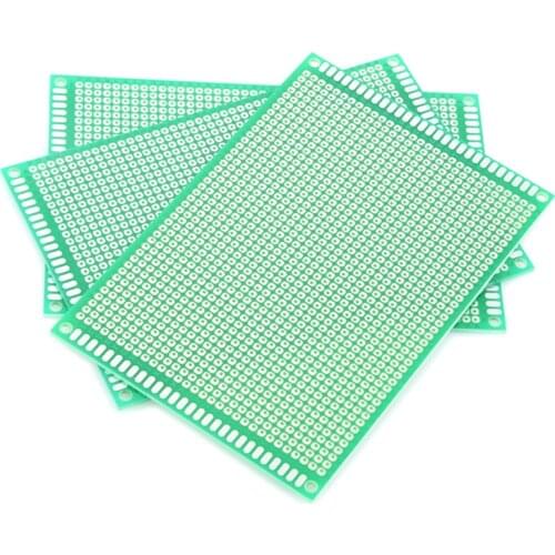 5pcs/lot Universal PCB Board 8x12cm Double Side Prototype PCB 8*12cm Printed Circuit Board 80x120mm For Arduino Soldering Board