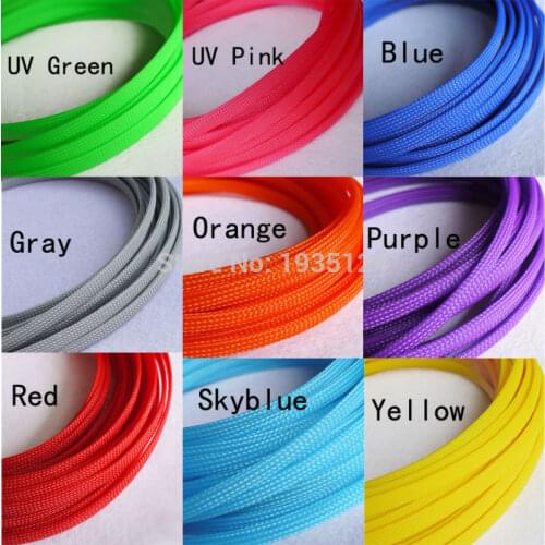 10M free shipping 8mm Tight Braided PET Expandable Sleeving braided cable sleeve