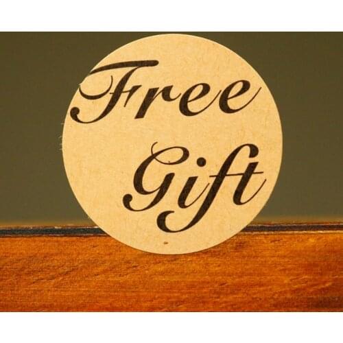 102pcs Kraft Paper Sticker Free Gift Hand Made Products Free Gift Party Gift Wrapping Sticker Lable 38mm
