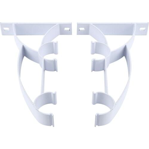 2 Pcs Hanging Curtain Hanging Rod Clamp Hooks Burtain Pole Bracket Double Rod Holder Hanging Rack Heavy Duty Metal Durable Base