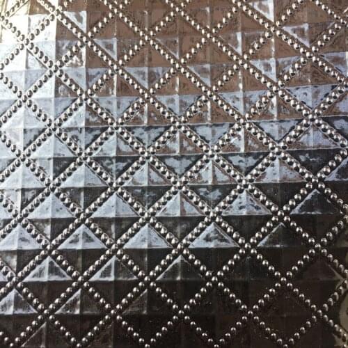 3D Like PVC Diamond Embossed Pattern Decorative Clutch Fabric Leather Material