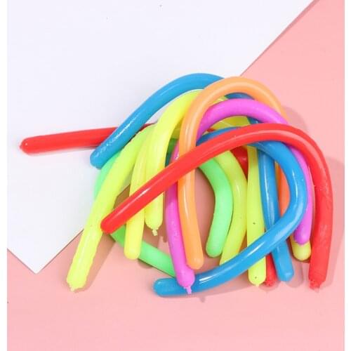 4pcs/lot Soft Rubber Noodle Elastic Rope Toys Stretch String Decompression Toy Stretchy String Fidget Relief Stress Vent Toys
