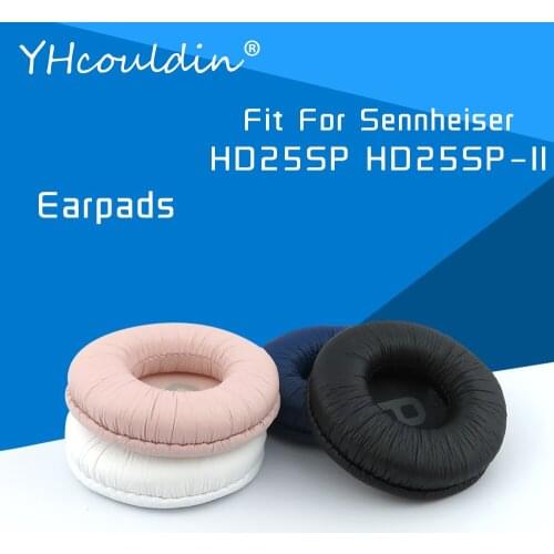 Earpads For Sennheiser HD25SP HD25SPII Headphone Accessaries Replacement Ear Cushions Wrinkled Leather Material
